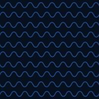 Dark blue wavy lines texture background seamless pattern vector illustration