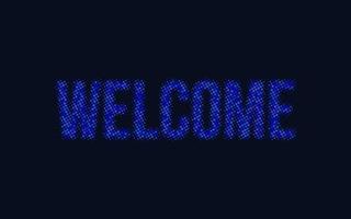 Welcome typography with halftone pattern style vector illustration design