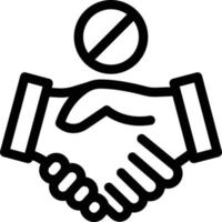 no handshake vector illustration on a background.Premium quality symbols.vector icons for concept and graphic design.