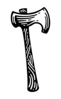 axe with a retro engraved style. vector