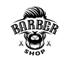 ilustración vintage de etiqueta de barbería vector