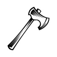 axe with a retro engraved style vector