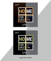 Real Estate Social Media Banner Design Template vector