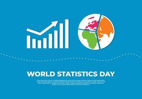 World statistics day background with graphics on october 20th. vector