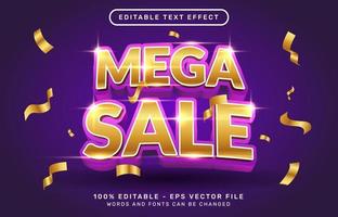 mega venta efecto de texto editable 3d con plantilla de color claro