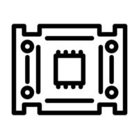 Pcb Board Icon Design vector