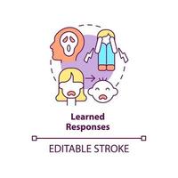 Learned responses concept icon. Childhood environment. Phobia cause abstract idea thin line illustration. Isolated outline drawing. Editable stroke. vector