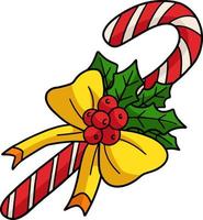 Christmas Candy Cane Cartoon Colored Clipart vector