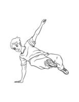 Parkour Isolated Coloring Page for Kids vector