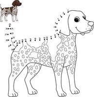 Dot to Dot German Shorthaired Pointer Dog Isolated vector