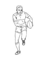Rugby Isolated Coloring Page for Kids vector