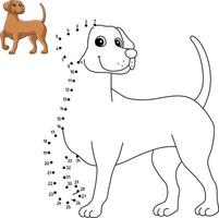 Dot to Dot Vizsla Dog Isolated Coloring Page