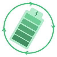 green energy battery vector