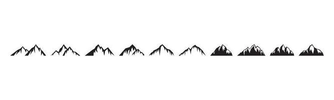 Mountain icon set design template vector illustration