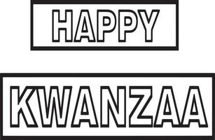 Happy Kwanzaa Isolated Coloring Page for Kids vector