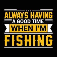 Fishing T-Shirt Design vector