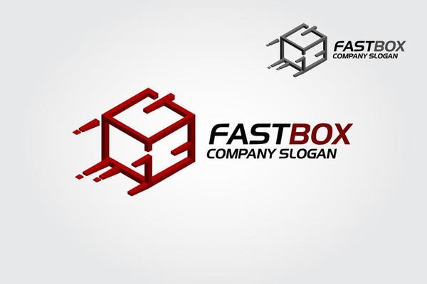 Fast Box Icon Logo Design Element. Ideal for a variety of communication, services, striving to new heights, velocity, to show the speed and accuracy of performance.