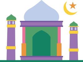 This is an Islamic mosque. vector