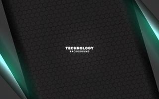 Abstract modern technology black and blue color background vector