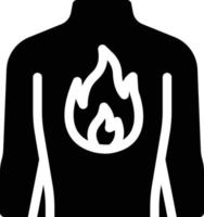 ilustración vectorial de quemaduras corporales en un fondo. símbolos de calidad premium. iconos vectoriales para concepto y diseño gráfico. vector