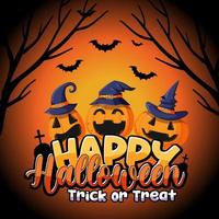 Happy Halloween Poster Template vector