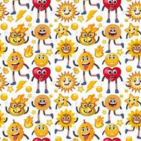 Cute cartoon seamless pattern vector