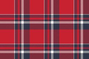 Plaid background, check seamless pattern in red. Vector fabric texture for textile print, wrapping paper, gift card or wallpaper.