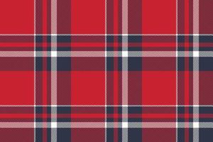 Plaid background, check seamless pattern in red. Vector fabric texture for textile print, wrapping paper, gift card or wallpaper.