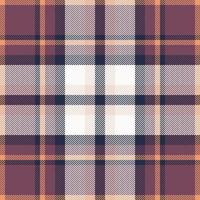 Plaid check pattern. Seamless fabric texture. Tartan textile print. vector