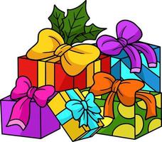 Christmas Gifts Cartoon Colored Clipart
