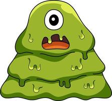 Monster Slime Cartoon Colored Clipart Illustration vector