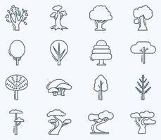 Tree icon set, Plant and nature vector
