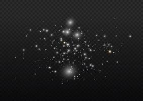 Vector white glitter particles background effect for luxury greeting rich card. White sparks glitter special light effect. Sparkling texture. Stardust sparks in an explosion.