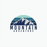 abstract mountain illustration logo, simple modern design vector