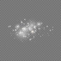 Vector white glitter particles background effect for luxury greeting rich card. White sparks glitter special light effect. Sparkling texture. Stardust sparks in an explosion.