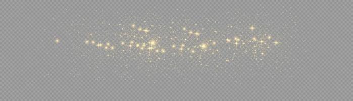 efecto de fondo de partículas de brillo amarillo vectorial para tarjeta rica de saludo de lujo. efecto de luz especial de brillo de chispas blancas. textura brillante. chispas de polvo de estrellas en una explosión. vector