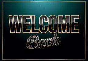 Modern design welcome to the team text gold and black color background vector