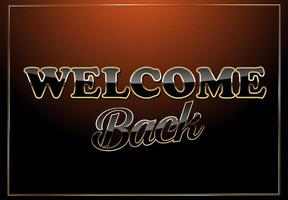 Modern design welcome to the team text gold and black color background vector