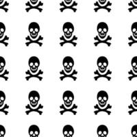 Black skeletons in various poses pattern. Halloween design. Perfect for fall, holidays, fabric, textile. Seamless repeat swatch. vector