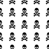 Black skeletons in various poses pattern. Halloween design. Perfect for fall, holidays, fabric, textile. Seamless repeat swatch. vector