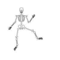 halloween scary bones skeleton vector