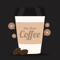 diseño de vector plano de café