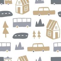 Cars vector seamless pattern
