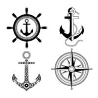 set on the marine theme vector