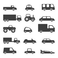 conjunto de iconos de coches en vector