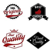 Set of quality emblems and labels vector