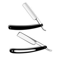 Set of two shavers. Vector illustration.