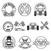 car service labels. Set of design elements in vector