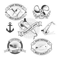 ship repear labels.design set in vector. vector