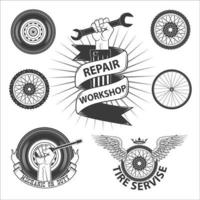 car service labels.Set of design elements in vector